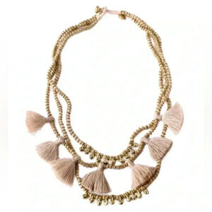 Bluma Project Luna Beaded and Tassled Necklace